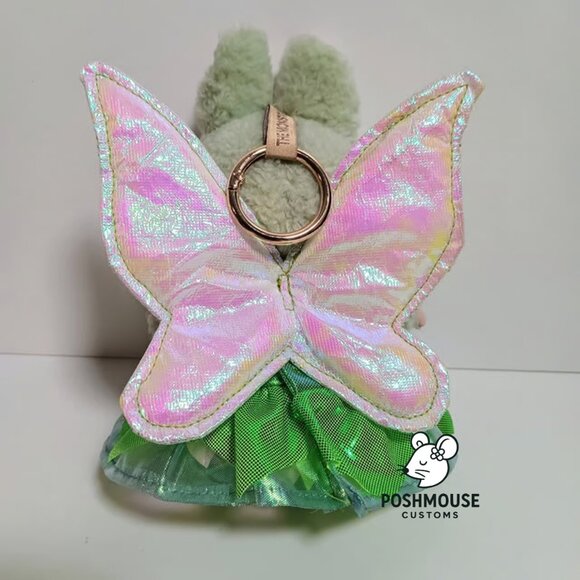 Tinkerbell Fairy Dress and Metallic Wings Outfit for Labubu - Picture 6 of 8